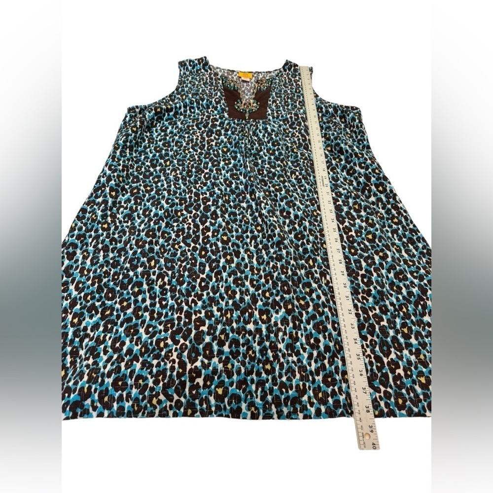 Ruby Rd Blue Animal Print Dress Size 20W - Picture 8 of 9
